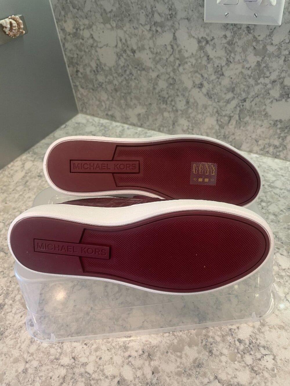 MICHAEL KORS KEATON SLIP ON SNEAKER DARK BERRY CROCODILE SIZE 6.5 NEW - NO BOX - Picture 6 of 8